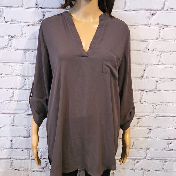 (3 for $30) LUSH - Olive green tunic top - Picture 3 of 9